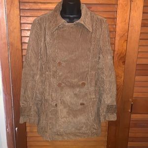 J. Crew Corduroy Peacoat W/Zip out lining Womens Size M